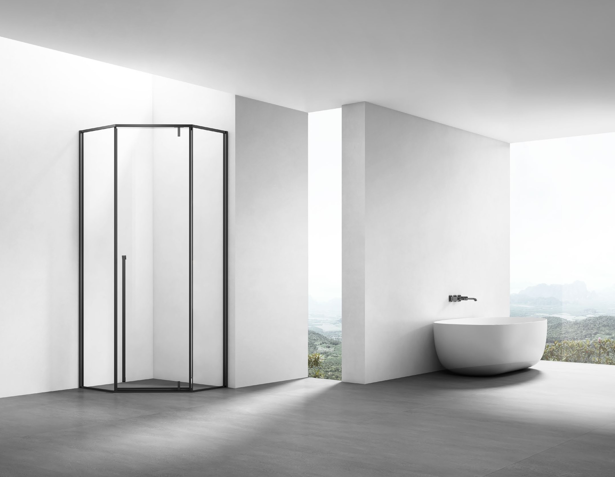 Lotus Screen TE swing shower enclosure